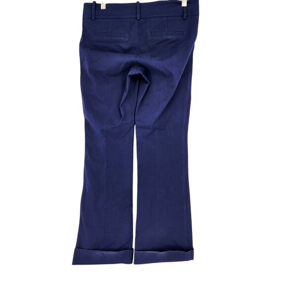 Lilly Pulitzer Jet Set Trouser Chino Pant Flare Cuffed Leg Navy Womens Size 6 - Picture 3 of 6